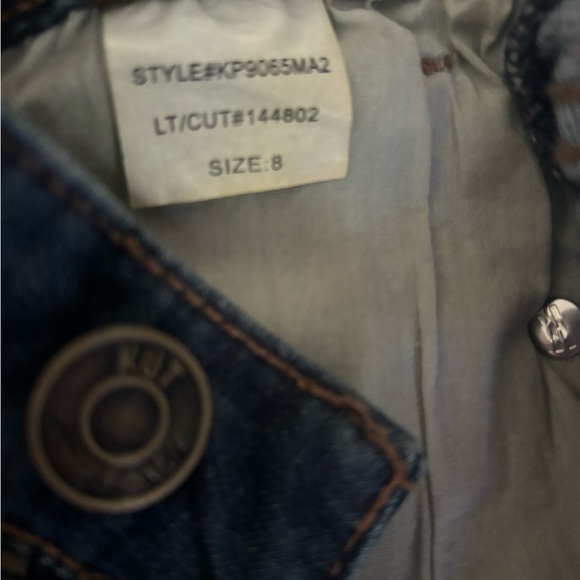 Kut from the Kloth medium wash straight leg distressed denim jeans size 8 - Picture 10 of 11